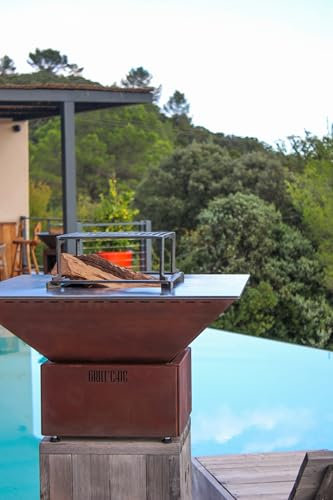 Bol à feu CEVENOL POOL Simple Cuve Corten - Carré - Design moderne et résistant pour des moments chaleureux en extérieur