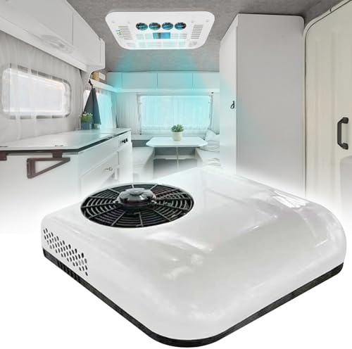 AUTUMFLATGAO Climatiseur Voiture 12V/24V, Universel pour Toit De Camping-Car, Silencieux Climatiseur Camping Car, Refroidissement Rapide, Climatisation pour Camion, Bateau, RV, Tracteur, Caravane,24V