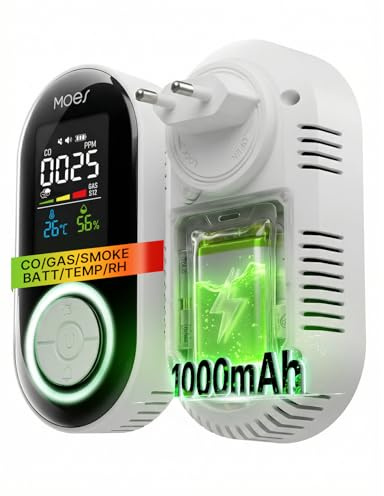 Detector de Monóxido de Carbono/Gases/Humo con Enchufe - Detector de CO 5