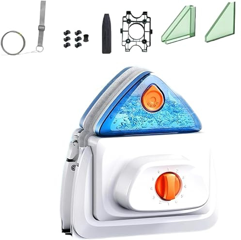Hooha Doppelseitiger Magnet-Fensterreiniger mit 140ml Wassertank&6 Stufen magnetisches Für Glasdicke 8-40mm bei Fenstern, Schiebetüren, Wintergärten for High Windows Window Cleaner Magnetic