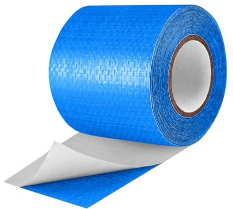Lechin Nastro Sigillante Impermeabile, 5,7cm x 10m Nastro adesivo professionale per condotti, Nastro telato per riparazioni generiche, zanzariere, tubi di gomma e plastica, PE, Blu della Marina