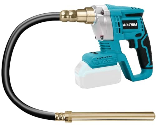 Compresor de hormigón con batería Makita de 18 V (sin batería), sin escobillas, con manguera de 1 m, 3500 rpm, para mezclar y compactar hormigón de construcción