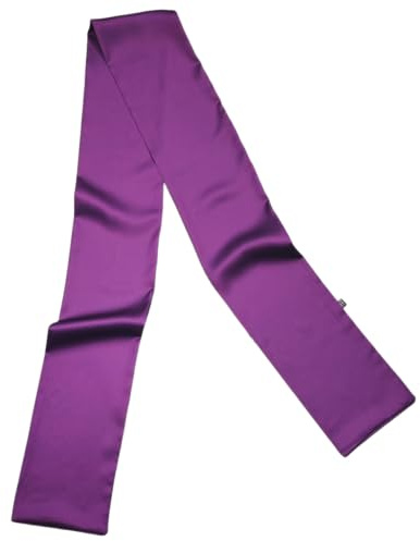 GIMIRO Eleganter Damen Schal, Polyester Seidenlook, Mehrfarbig, 145 x 12 cm, Modisches Halstuch (Dark Purple)