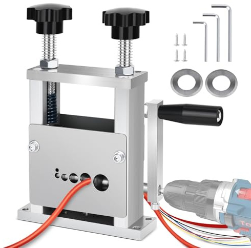 Máquina De Pelar Cables | Equipo Eléctrico Con Manivela Manual Ajustable,Decapador de Cables Accionado por Taladro - para Mantenimiento Industrial de Proyectos