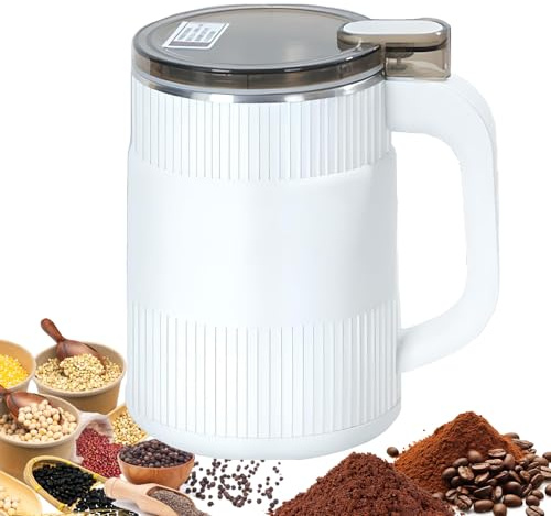 Macinaspezie, Macinaspezie Elettrico Multifunzione Da 500ml Con Design One Touch, Acciaio Inossidabile, Automatico Portatile Per Fagioli, Noci white