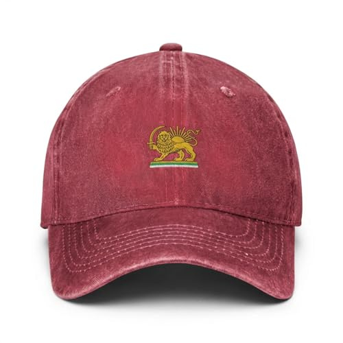 Giwnuq Irans flagga hatt, unisex justerbar truckerkeps med lejon och soldesign, lätt andningsbar keps för utomhusentusiaster, resor, pendlare och