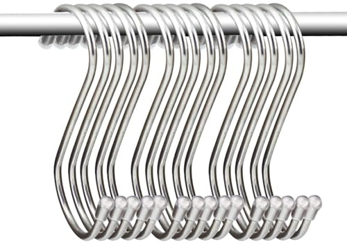 KEESIN S Haken,15 Stück Haken Edelstahl Haken Zum Einhängen Metallhaken für Badezimmer, Schlafzimmer, Büro, Küche, Geschäft(Klein)
