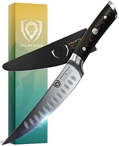 Dalstrong Fillet Knife - 6 inch - Gladiator Series Elite - High Carbon German Steel - Black G10 Handle - Sheath Included - Razor Sharp Kitchen Knife - Boning Knife Gift - NSF Certified