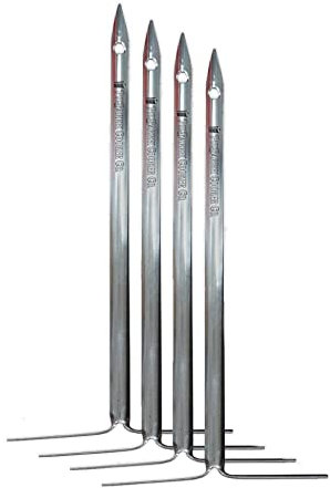 Brochetas verticales de acero inoxidable de 10 pulgadas, 4 brochetas reutilizables de acero inoxidable, 4 brochetas para ahumadores de barril para carne y verduras, juego de 4