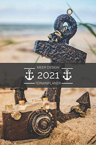 Planer 2021 ca. A5 Terminplaner: Terminkalender Tagesplaner 1 Tag auf 1 Seite auch Samstag Sonntag !, Kalender ab Januar 2021 bis Dezember 2021, 12-Monate-Planer, Taschenkalender mit Ostsee Meer Motiv