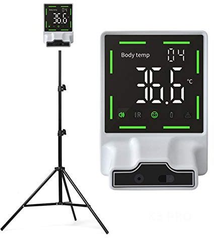 WQY Non-Contact Wall-Mounted Infrared Digital Forehead Thermometer,Quick Temperature Measurement for Home, School,Shops,Office And Other Places,Humans Body Fever Alarm,with stand