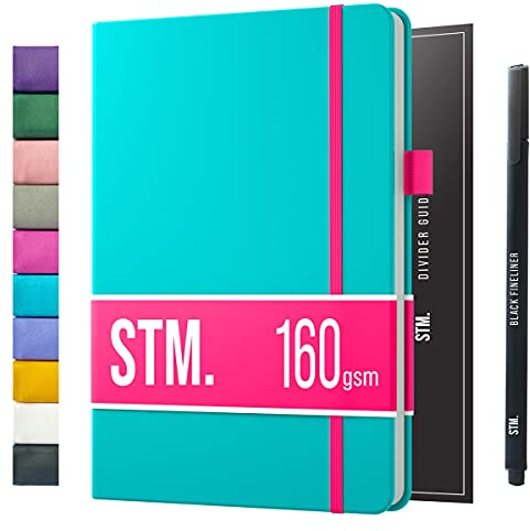 Bullet Journals | Prickade anteckningsböcker | Dot grid anteckningsbok journal | Stor B5-anteckningsbok (mindre än A4) stor prickad journalanteckningsbok | Dot journal anteckningsbok | 160gsm tjockt papper