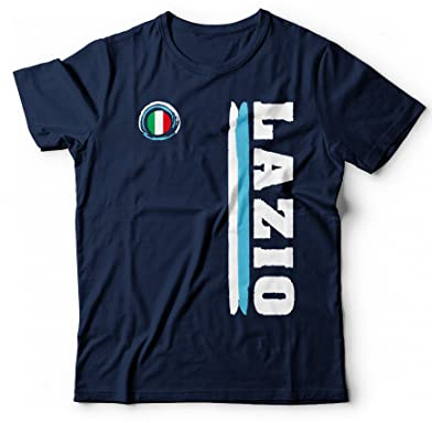 Generico T-Shirt Lazio Sport Maglietta Calcio Vari Colori Tifosi Stadio Olimpico Ultras - Taglie dalla S alla XXL (XL, Blu)