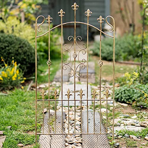 JIAOCKJIAO Enrejado de jardín Rectangular,Obelisco de jardín Vintage de Metal,Marco de Soporte de Mimbre de Escalada de Hierro Forjado Vertical,para Patio Decorativo/terraza/balcón/Pasillo/césped