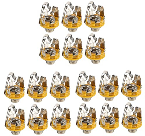 TEHAUX 18stücke Gitarren Klinkenbuchsen Hochsensibler Stereo-eingang Gitarren Und Bässe Für Live-anwendungen Und Aufnahmen Langlebige Audioanschlüsse