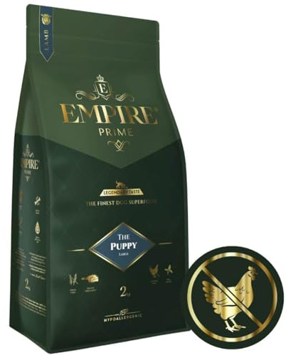Empire Prime - Monoprotein-Futter 12kg für Welpen und Junghunde großer Rassen - Hundefutter Trocken Getreidefrei Junior - frische Lamm - hypoallergen - ohne Huhn - Glutenfrei - Natürlich