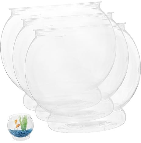 FRCOLOR 3stücke Fischglas Transparentes Desktop Aquarium Für Zierfische Für Büro Und Wohnraum-Dekoration Bruchsicher Und Stilvoll Gestaltet