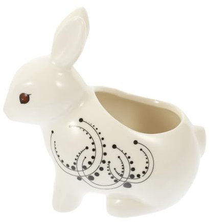 Milisten Jardinière Décorative en Céramique en Forme De Lapin - Pot De Pépinière Pots De Jardinage Parfait pour Le Salon Et Le Bureau