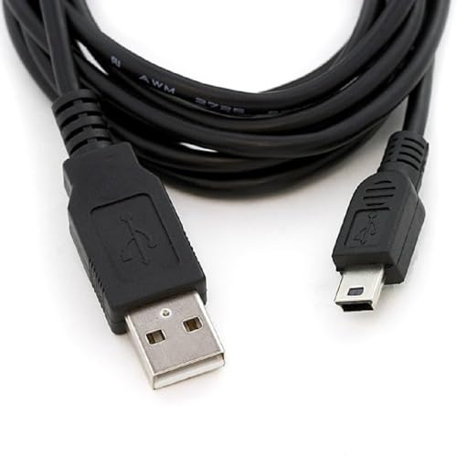 REY USB 2.0 auf Mini-USB-Kabel, Schwarz, 3 Meter