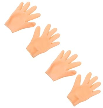 FRCOLOR 2 pares de guantes hidratantes, guantes de spa, guantes de noche, cosméticos, bolsa de cosméticos, guantes negros, guantes para mujer, guantes de cuidado de manos, máscaras de manos