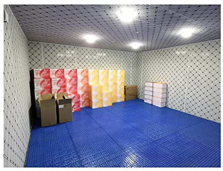 Ineinander greifende Kunststoffpalette - Lagerbodenbelag, Regalplattform, Gittereinheitspolster, feuchtigkeitsbeständig in Restaurants, Garagen, Kellern, 2200 lb/m² statische Tragfähigkeit (Farbe: B