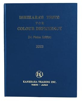 Ishihara-Farbsehtestbuch mit 24 Tafeln, Benutzerhandbuch, Farbenblindheitstest