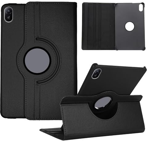 Heremore Hülle Kompatibel mit Huawei MatePad SE 11 Zoll 2024 Tablette, 360° Drehbar Multi-Winkel PU Leder Schutzhülle