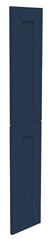 M2 Traders Classic Shaker Kitchen Larder Door, (H) 97.6 x (W) 29.7 x (D) 1.8cm - Navy (Pair)