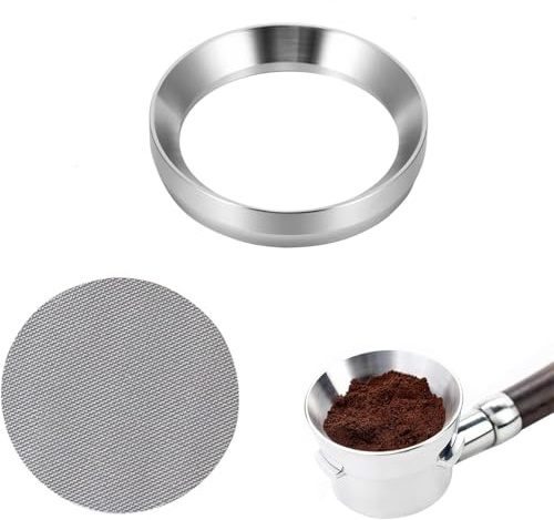 Anelli Dosatori per Caffè,Imbuto Dosatore per Caffè Espresso da 51 mm e schermo a disco da 51 mm, anello dosatore magnetico per caffè in acciaio inossidabile,Riutilizzabile Filtro per Caffè Espress