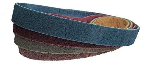 Zjpgcsdsc Bandes de Ponceuse 4 pièces 40 * 740mm Bande Abrasive en Nylon Grain 150 240 400 600 Bande Abrasive en Nylon Non tissé 740x40mm Grossier à Fin(Colorful)
