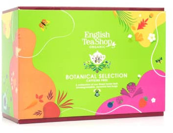 English Tea Shop® | Caja regalo infusiones bio hierbas y frutas | 12 filtros infusiones variadas aromas clásicos hierbas frutas especias sin cafeína