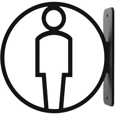 Segnaletica acrilica moderna del simbolo della toilette dell'ufficio elegante del segno del bagno dell'indicatore per lo spazio pubblico
