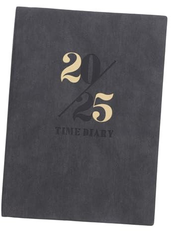 CALLARON Agenda-buch Notizbuch Monatsplaner 2025 Veranstalter Buchplaner Wochenplaner Tragbarer Terminplaner Monatlich Akademisch Zeitplan 2025 Zeitplan Buch Schreibbuch Black Papier