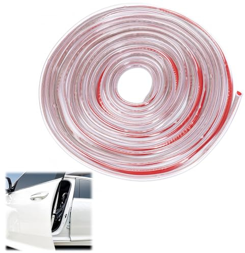 Protection de Bord de Porte de Voiture, Joint de Garniture de 5M en PVC Transparent, Adapté aux et la Plupart des Modèles, Résistant à l'eau et aux UV, Universel protège portière Voiture Forme U