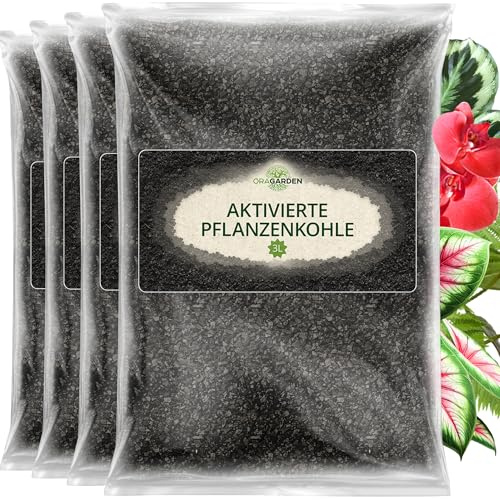ORAGARDEN Aktivierte Pflanzenkohle für Garten & Pflanzen – 12L Holzkohle für Zimmerpflanzen, Gemüse, Rasen – Bodenverbesserer & Nährstoffspeicher
