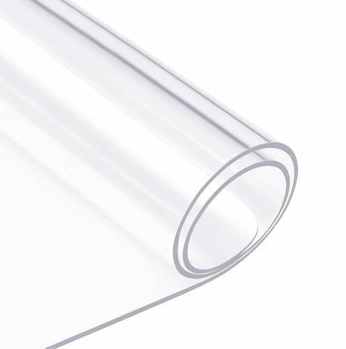 Lindahandel 2 mm Tischfolie, Transparent Tisch, Durchsichtige Wasserdicht Schutzfolie, Transparent PVC Glasklar Folie Tisch Schutzfolie - 90x160 cm