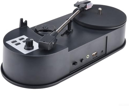 Mini giradischi in vinile, 33/45 PRM LP giradischi in vinile a convertitore MP3 con scheda SD per riprodurre dischi sia a 33 che a 45 giri/min