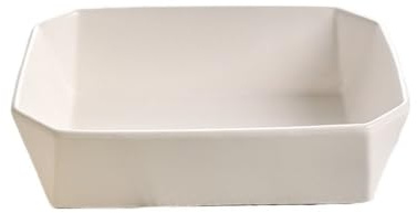 Plato de cerámica para Hornear Fuente de cerámica for Hornear, Cacerola y lasaña, 20 x 15 5,7 cm, Rectangular, Profunda, Apta for Horno, for, Asar Servir(Blanco)