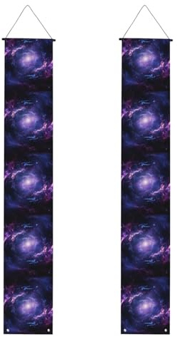 Violetter Galaxie-Druck, Veranda-Banner, Outdoor-Banner, Thanksgiving-Dekorationen, für alle Feiern