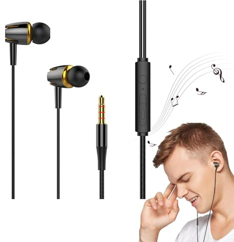 Genérico Wired Internal: Stereo with Surround Sound, Noise Isolating Design, Soft Silicone, Construction and Durable | In the Dark for