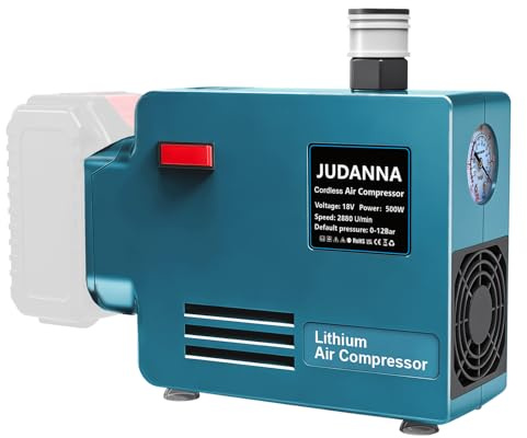 Mini compresor de aire comprimido para batería Makita 18 V, mini compresor de aire 150 psi/10,34 bar, 35 l/min, para herramientas neumáticas, trabajos en altura, reparaciones menores