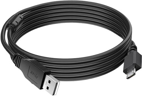 TwinkleHom 3M Extra Long Fire TV Stick Charging Cable, Micro USB to USB-A Power Lead for Amazon Fire Stick 4K Max/HD/Lite & NOW TV, Roku Streaming Stick/Roku Premier Replacement Cord UK (1 Pack Black)