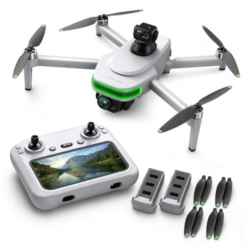 GPS Kamera-Drohne P31 – Ultra-HD 8K Luftaufnahmen, Brushless-Motoren, Follow-Me, Auto-Start/Landung, FPV Livebild, Gestensteuerung, App-Steuerung, motorisierte Kamera, faltbar