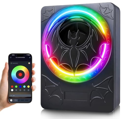 Hodozzy 1 200 W smal aktiv subwoofer för bil med RGB-färgbelysning
