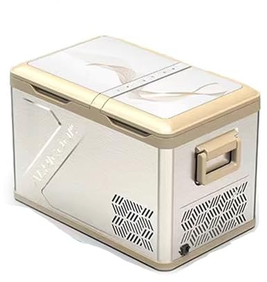 Bilkylskåp bärbar kylare bärbar minikylskåp magnetisk dörr och skiljevägg design 25/35/45 L knappsatsskärm och ljus 12/24 V DC 220 V AC för camping, resor