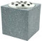 Angraves Grey Speckled With Silver Lid Memorial Graveside Funeral Flower Rose Bowl Vase