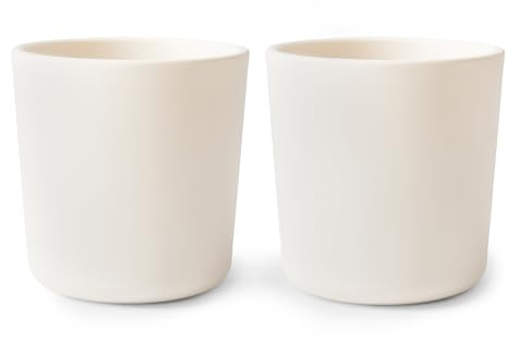 mushie Dinnerware Cups For Kids | Made in Denmark, Set of 2 (Ivory)