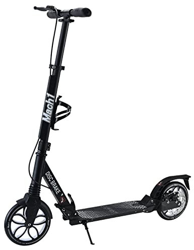 Mach1 Monopattino per bambini, scooter Cruiser Kick Jump City Scooter DISC Brake – nero