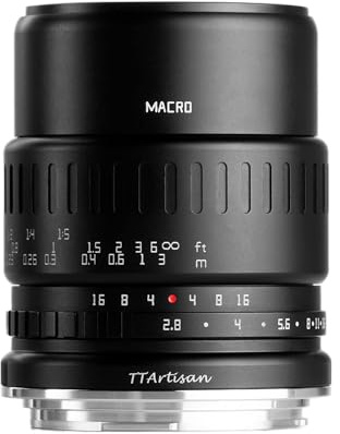 TTArtisan 40 mm F/2,8 Metallgehäuse, kompatibel mit APS-C R Mount (Makro), Schwarz