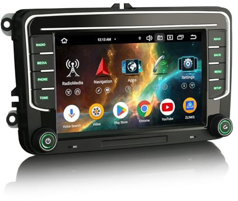 GONFEN Acht-Kern 4GB+64GB Android 14 DAB+ Autoradio Für VW Golf 5 Golf 6 Passat Tiguan Touran Skoda SEAT mit Navigation GPS Unterstützt Wireless CarPlay Android Auto Bluetooth 5.0 WiFi 4G DSP RDS USB